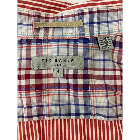 Ted Baker Button-Down Shirt Contrast Collar/Cuff Size 4 Ted Size (16" Neck) Men - Picture 6 of 12